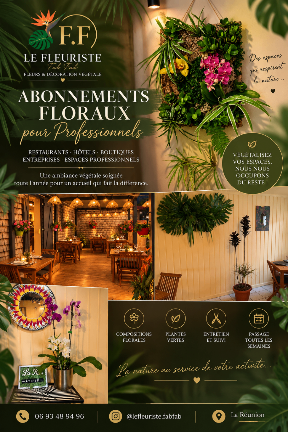 Affiche Abonnements floraux pour Professionnels