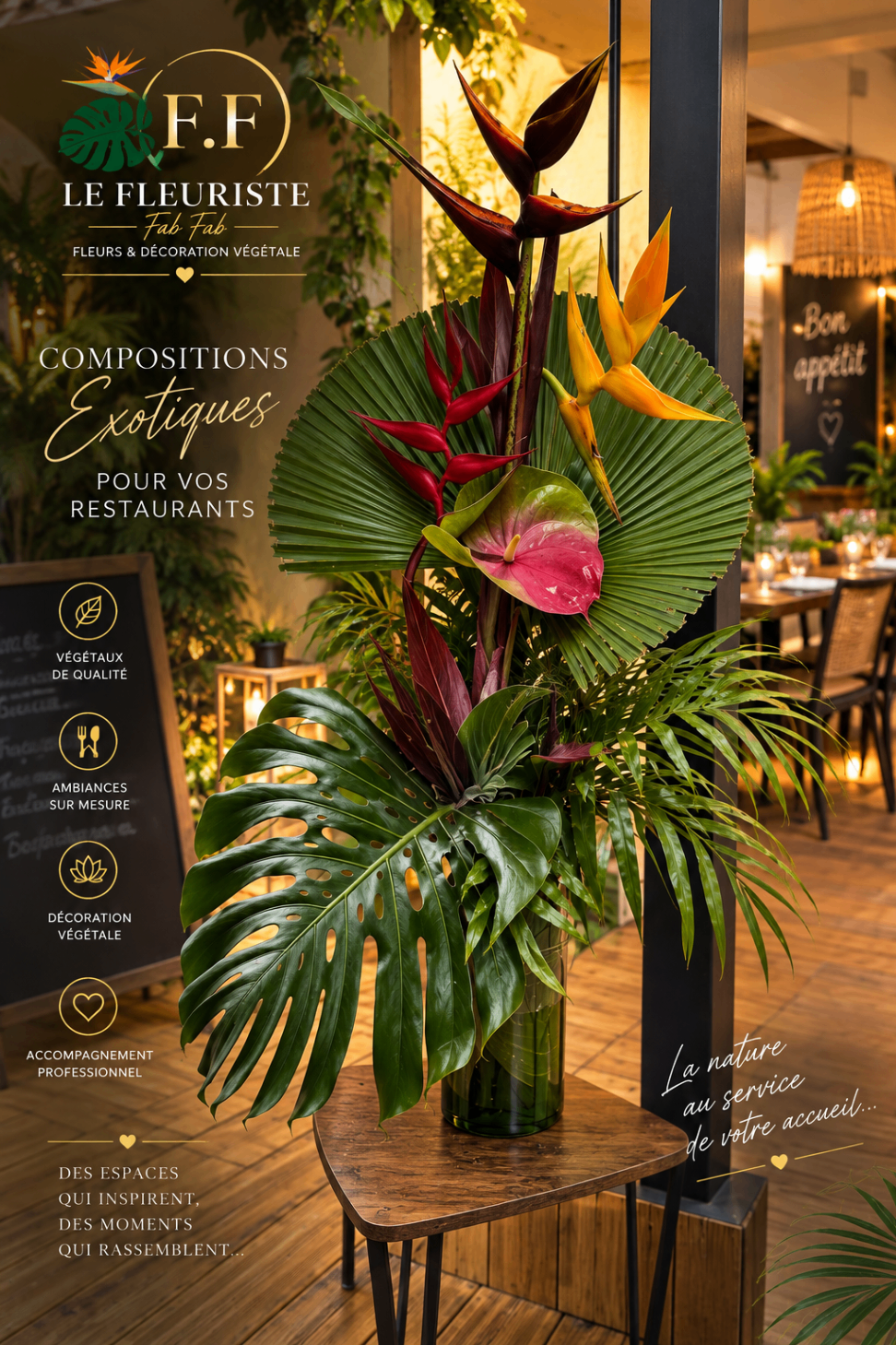 Affiche Compositions Exotiques pour vos Restaurants